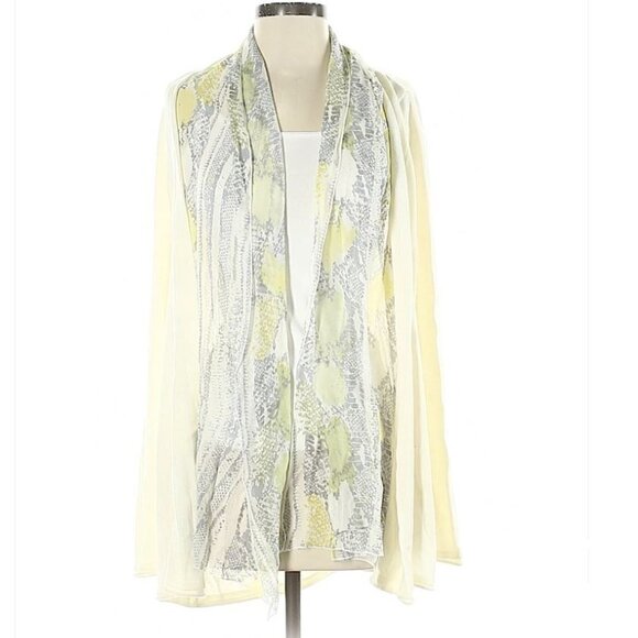 NEW Soft Surroundings Silk Trim Wool Open Cardigan - Picture 1 of 7